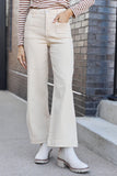 Load image into Gallery viewer, Cream High Rise Wide Leg Jeans
