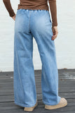 Load image into Gallery viewer, Wide Leg Cropped Tie Jeans