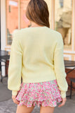 Load image into Gallery viewer, Yellow Textured Crewneck Sweater